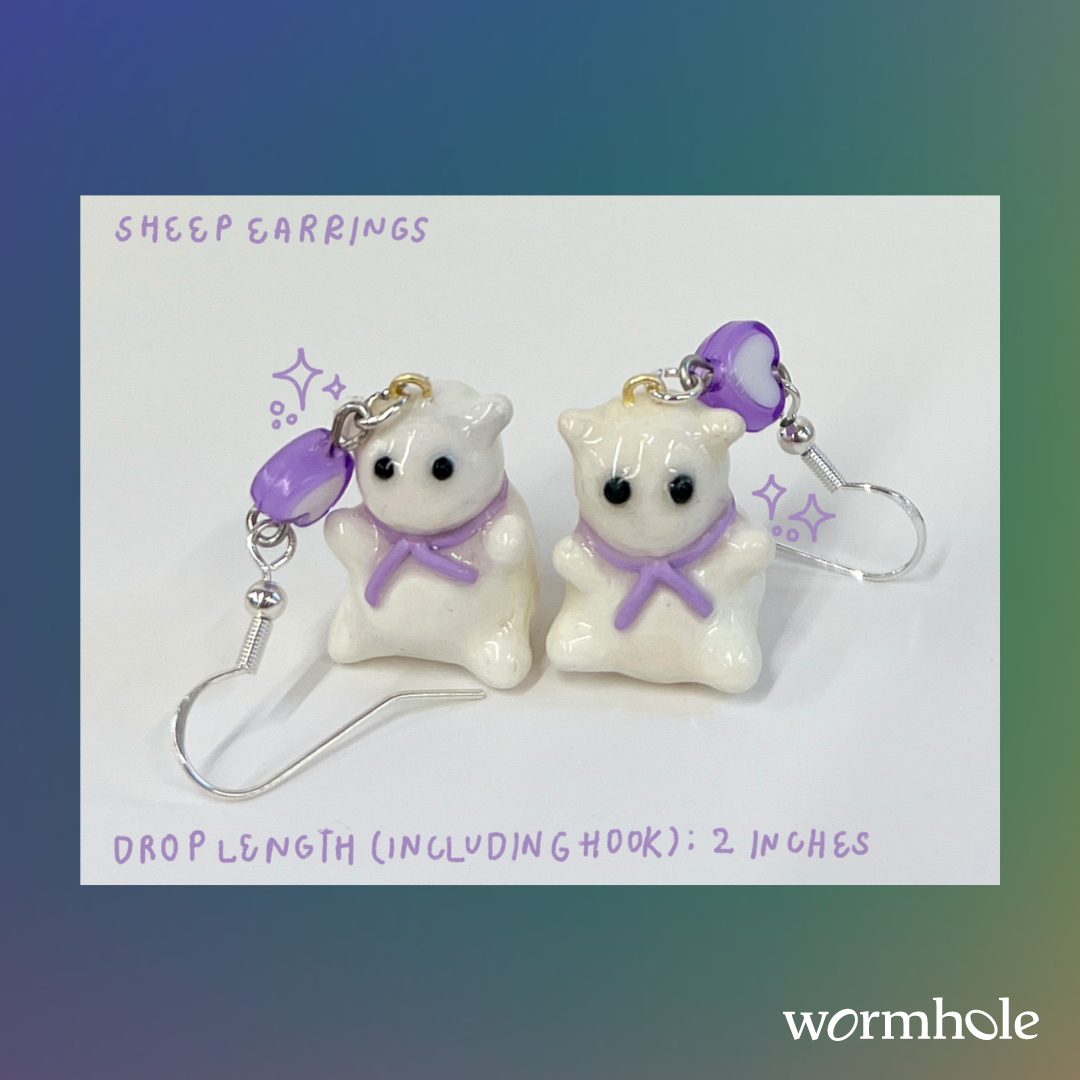 sheep earrings
