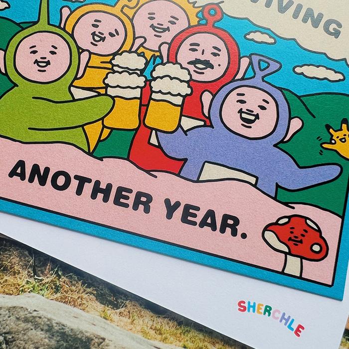 Here's to Surviving Another Year Greeting Card
