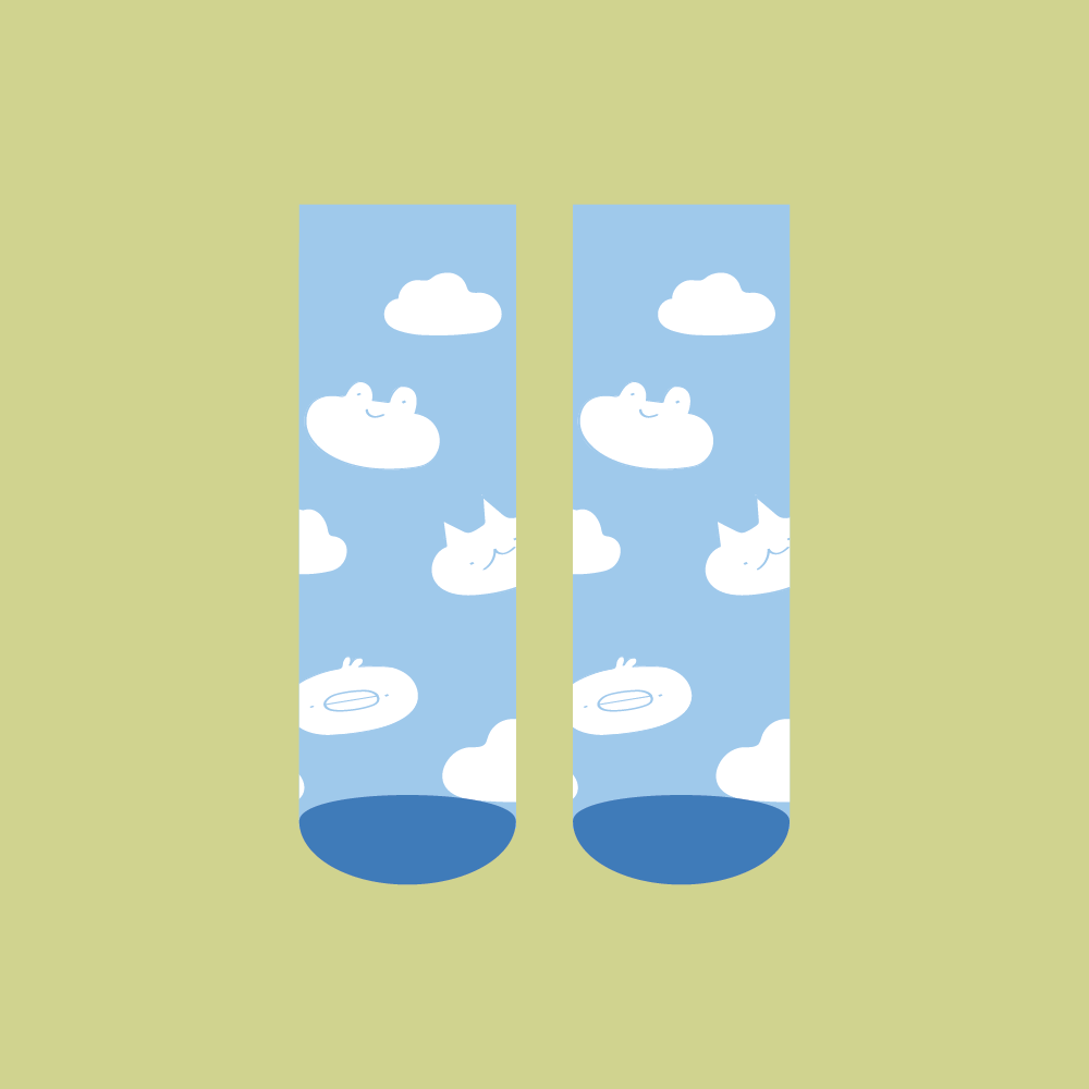 cloudy ankle socks