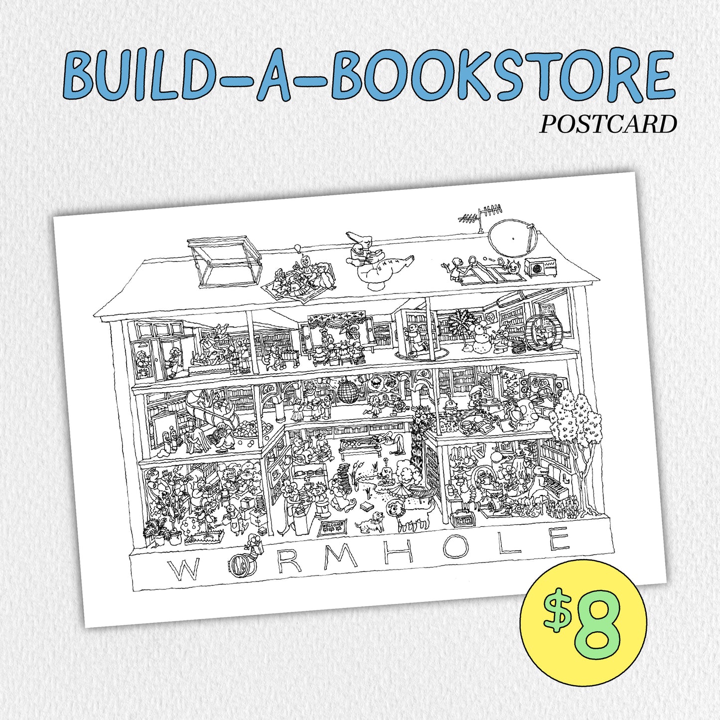 Build-a-Bookstore Postcard