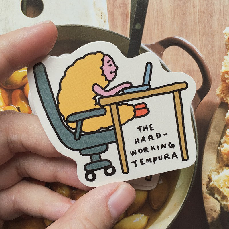 The Hardworking Tempura Vinyl Sticker