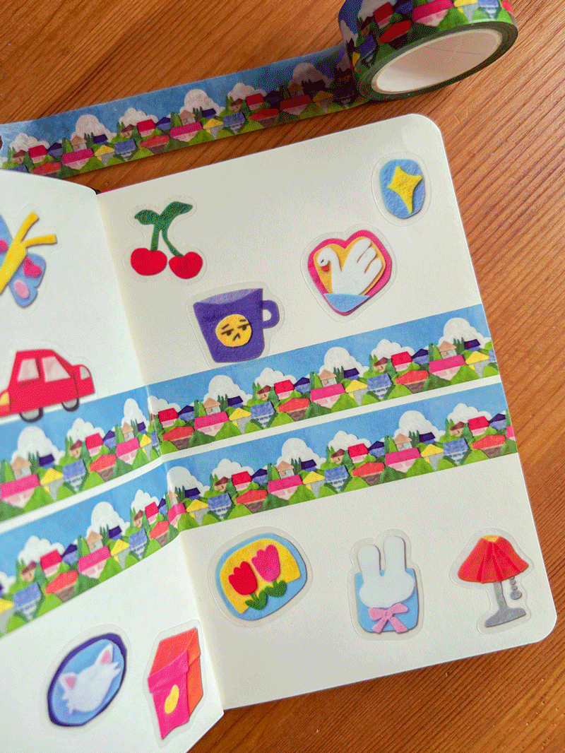 Felt Houses Washi Tape