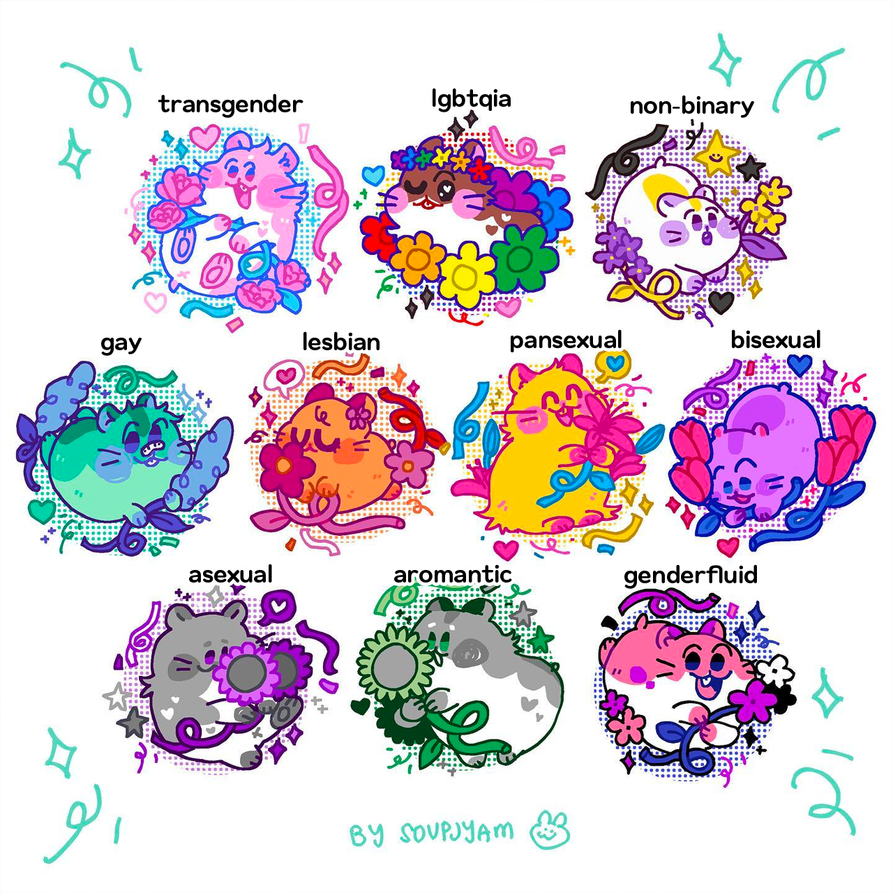Fruity Hamsters Sticker
