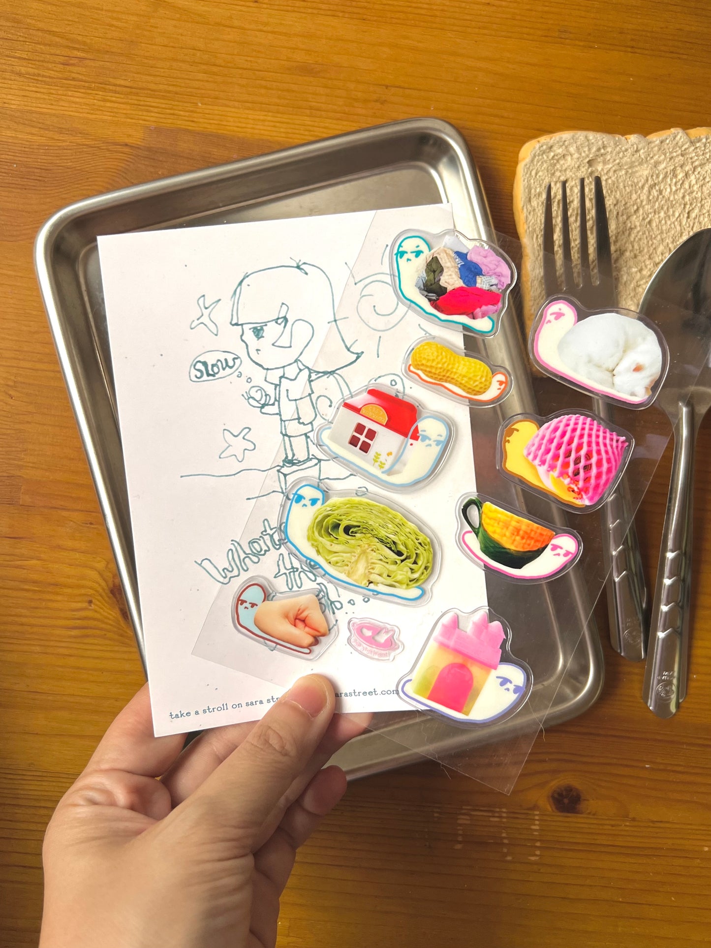Snail House Bubble Sticker Sheet