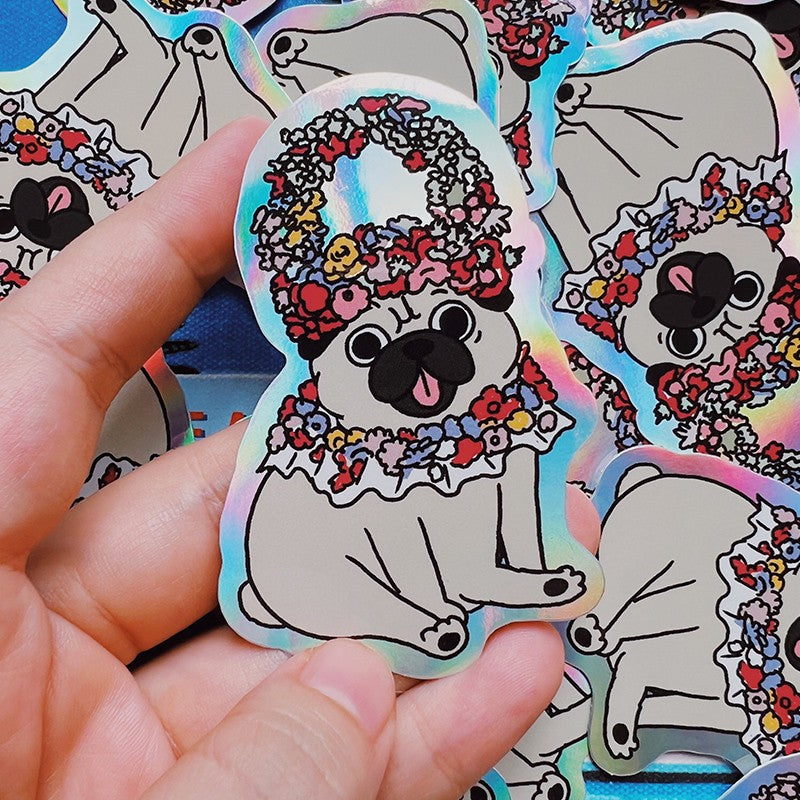 Florence Holographic Vinyl Sticker