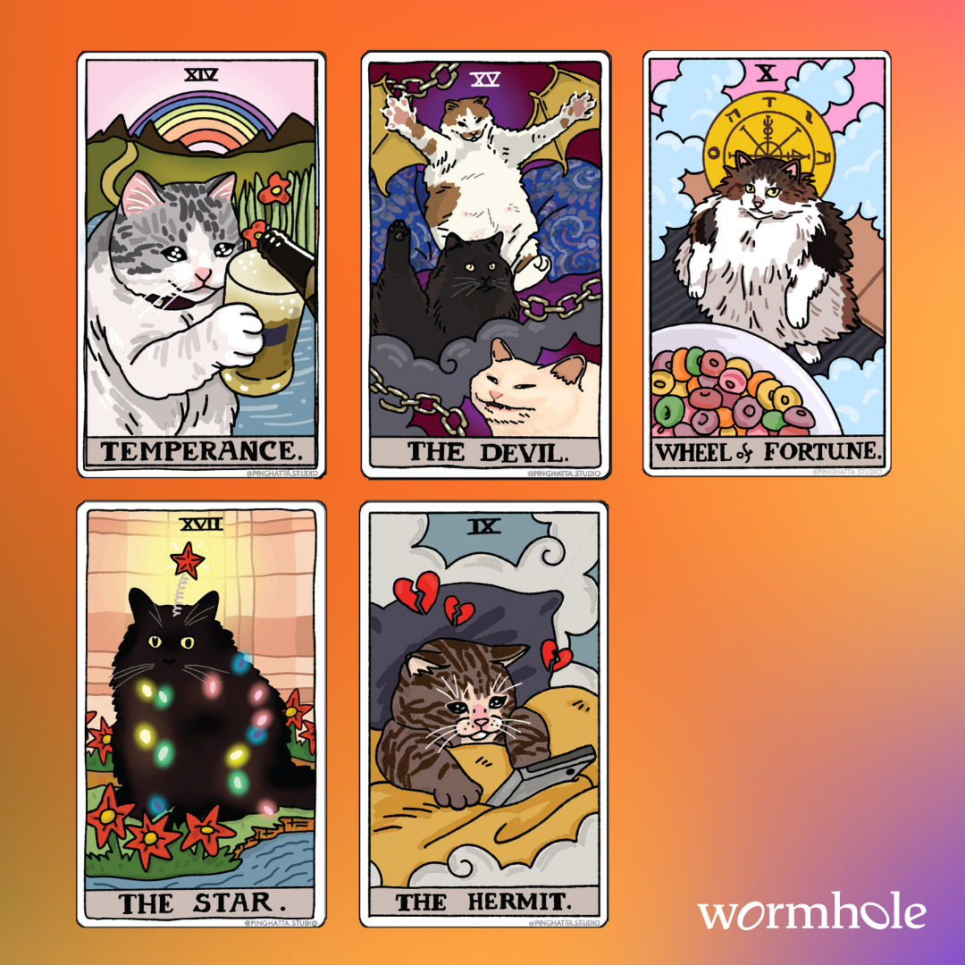 Tarot Meme Cat Stickers