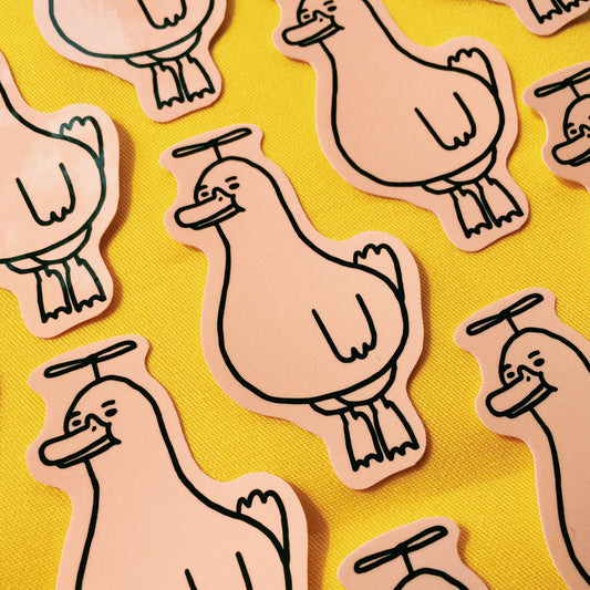 Heli Duck Sticker