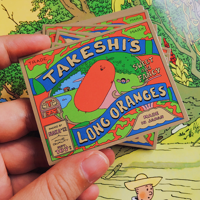 Takeshi's Long Oranges Sticker