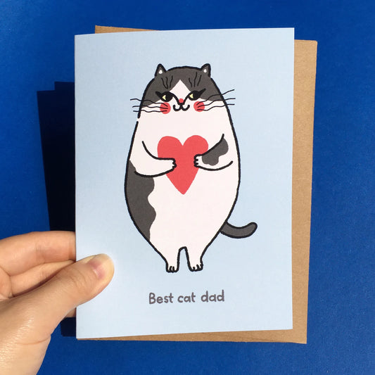 Best Cat Dad Greeting Card
