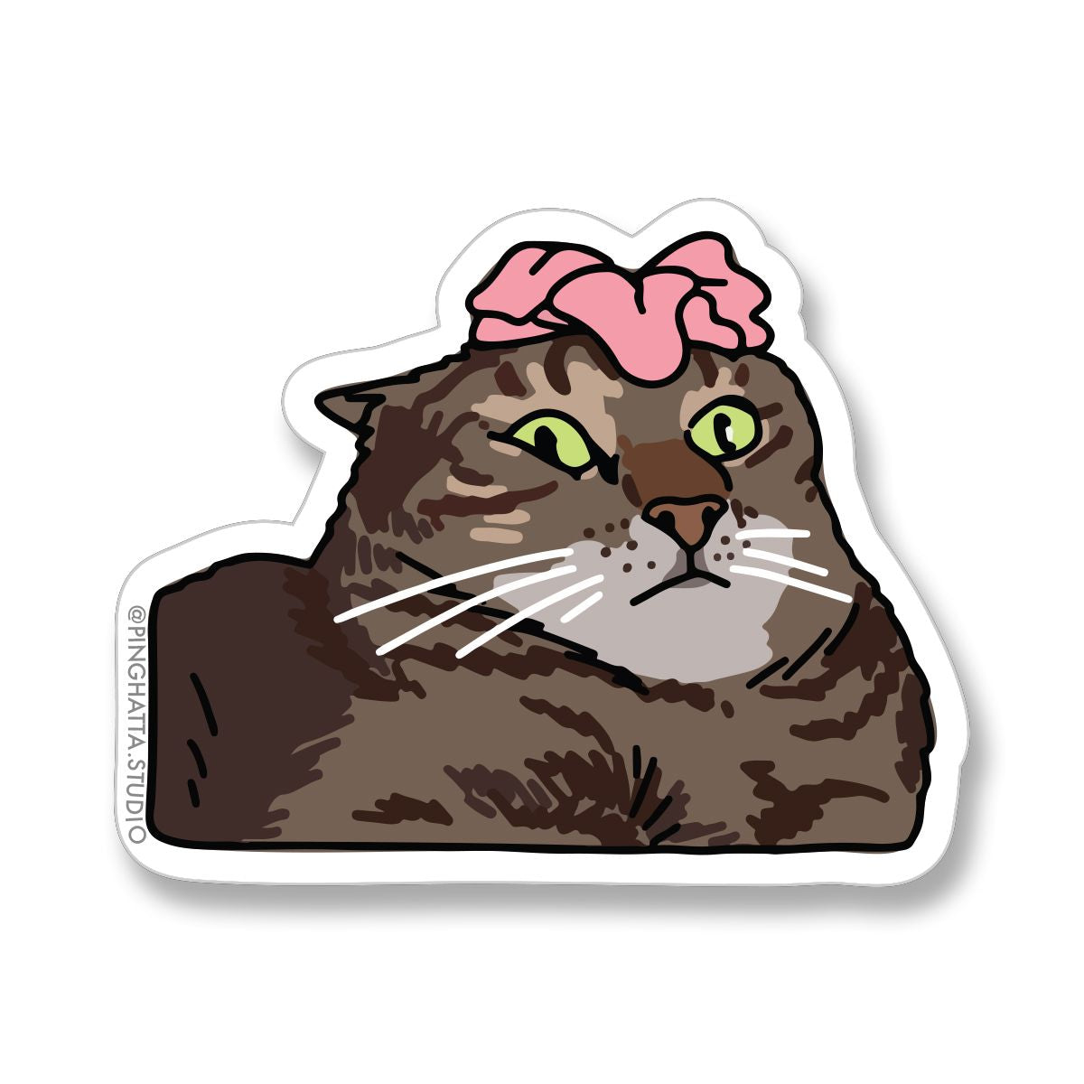 Flower Cat Meme Sticker Wormhole