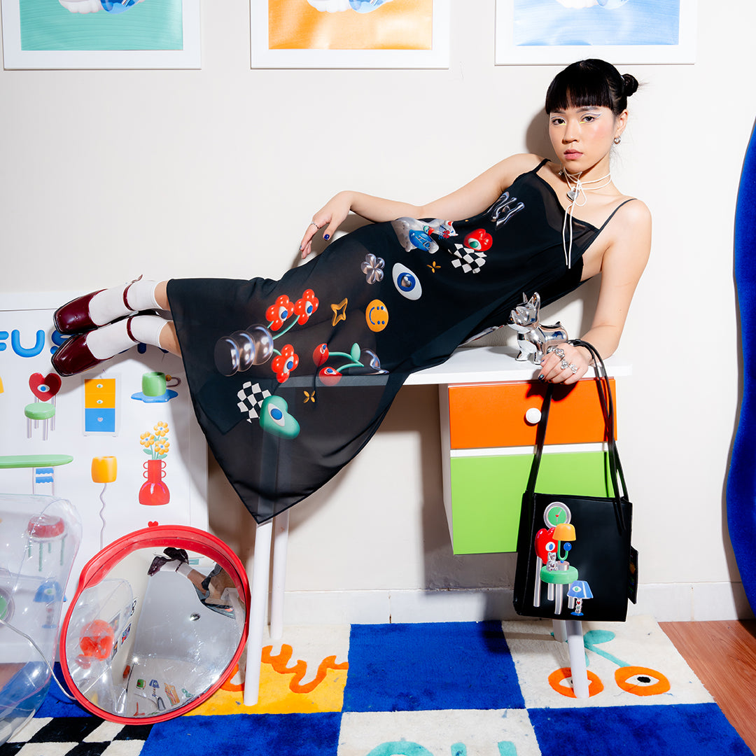 Fun Scheme See Through Dress