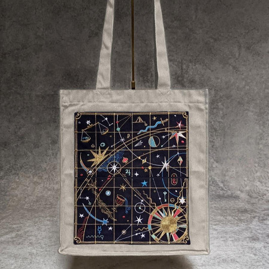 Galaxia Embroidered Multipocket Totebag