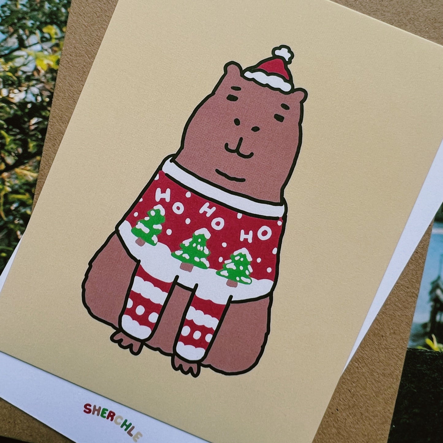 Capybara's First Christmas Greeting Card