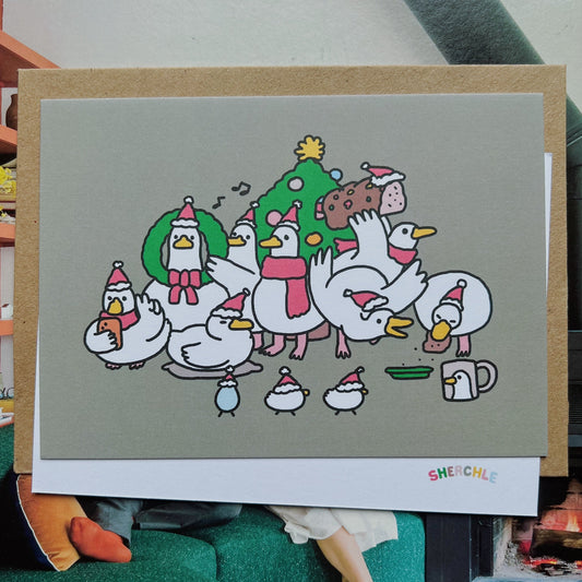 Duck Gang Christmas Greeting Card