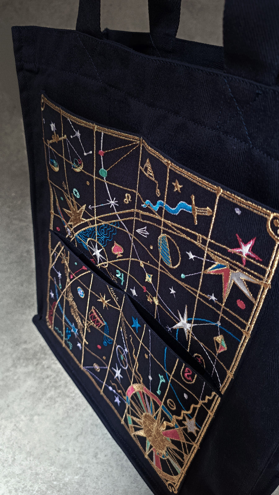 Galaxia Embroidered Multipocket Totebag