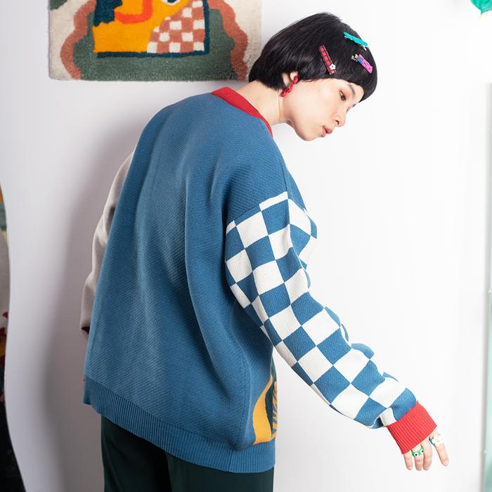 Burning Cat Knitted Sweater
