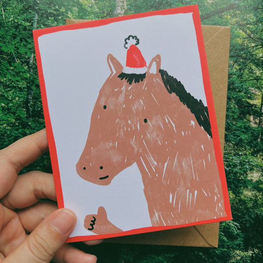 Horatio the Christmas Horse Greeting Card