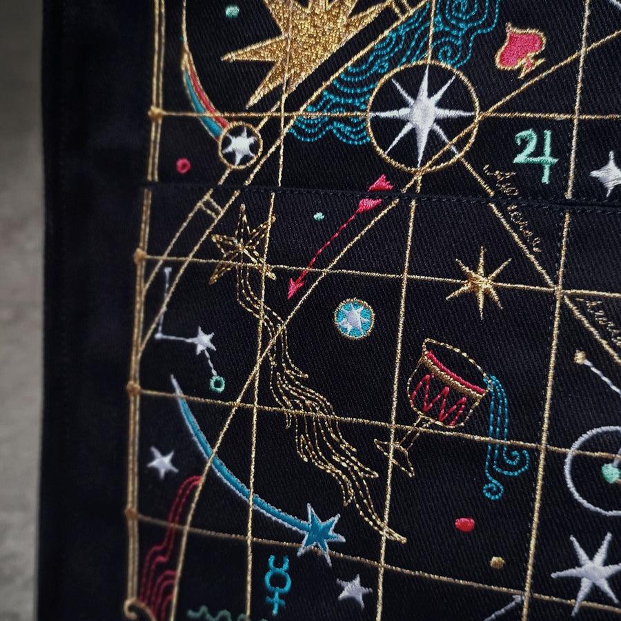 Galaxia Embroidered Multipocket Totebag