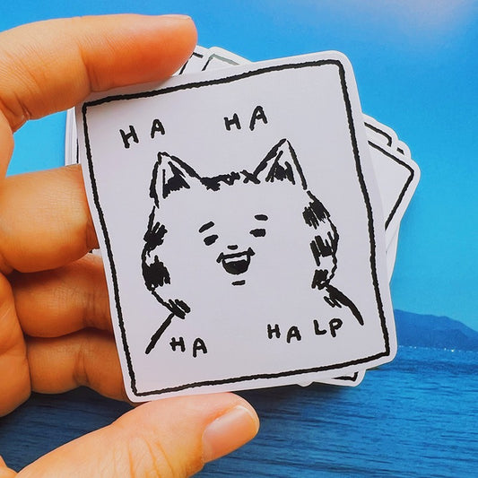 Hahahahalp Vinyl Sticker