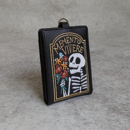 Memento Vivere Embroidered Folded Wallet