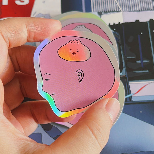 Dumpling Brain Holographic Sticker