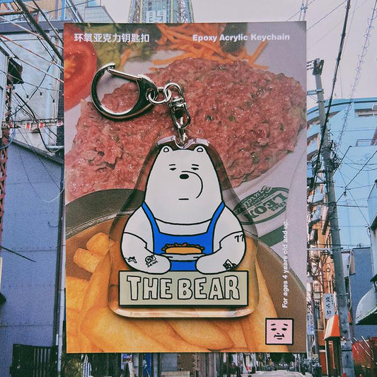 The Bear Epoxy Acrylic Keychain
