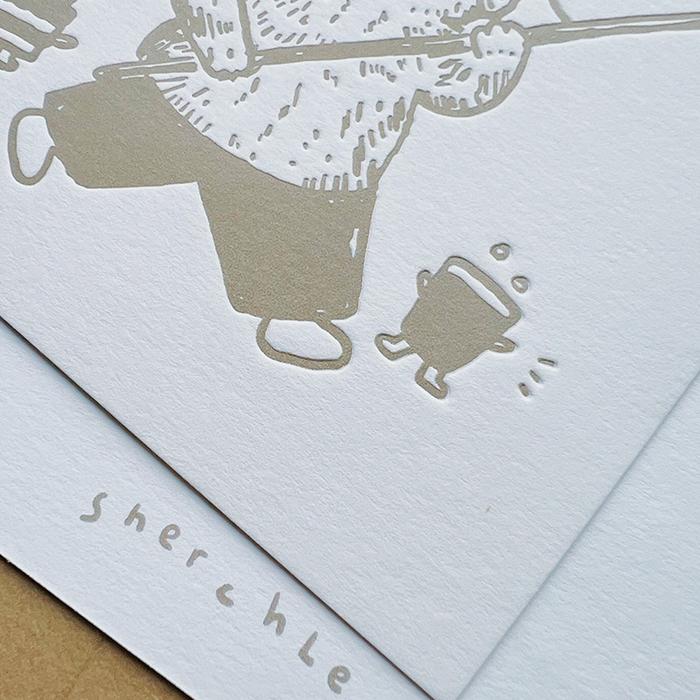 Lol u old Letterpress Card