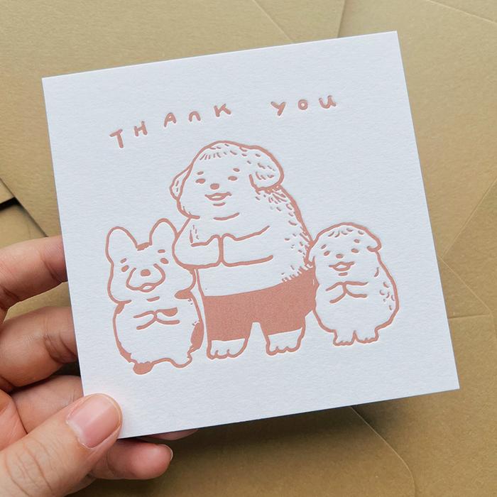Thank you Letterpress Card