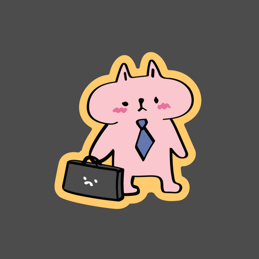 business cat sticker