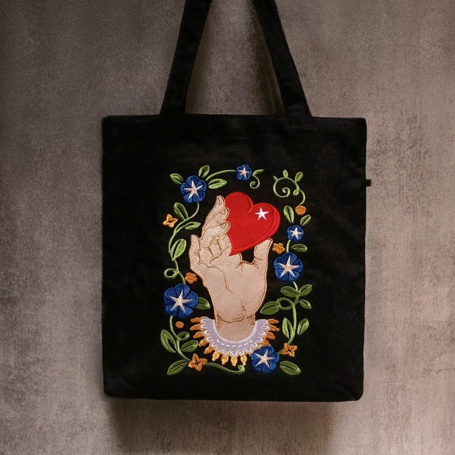 Cupid's Touch Embroidered Totebag