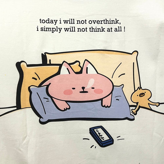 overthinker white shirt