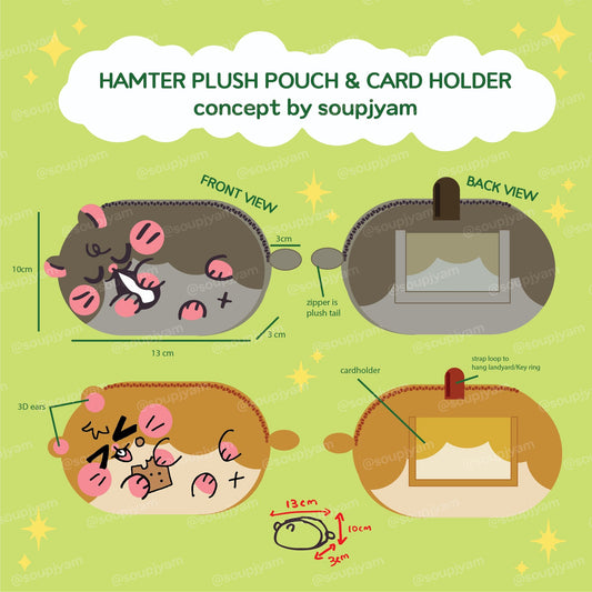 Hamter Plush Pouch & Card holder