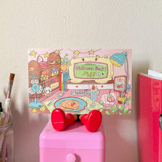 Nostalgic Cozy Desk Print