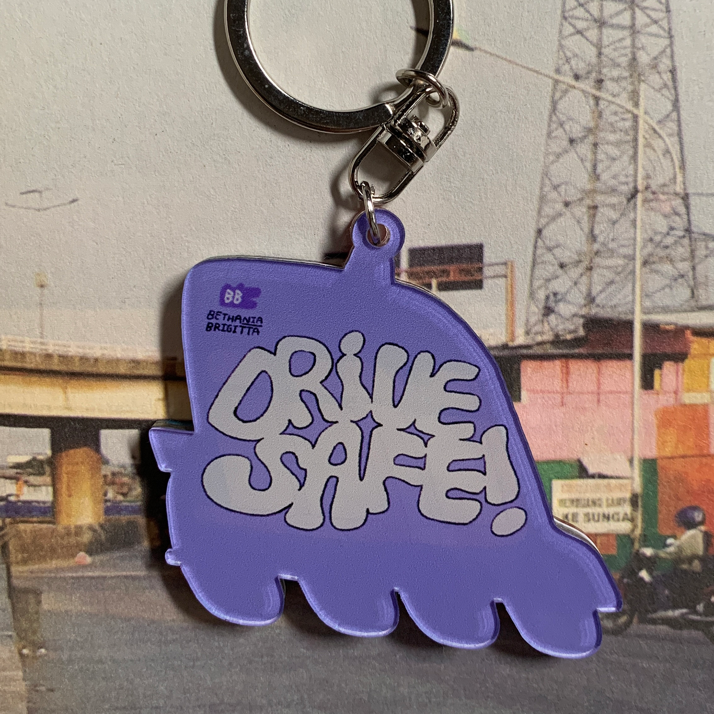 Drive Safe Keychain Shaker