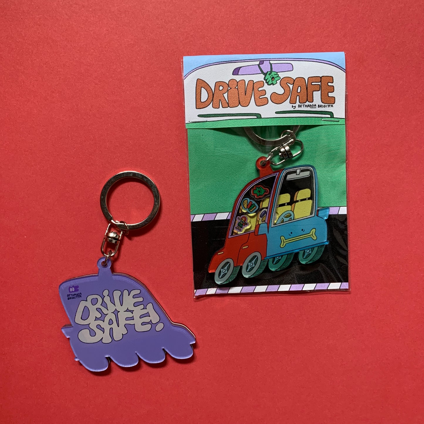 Drive Safe Keychain Shaker