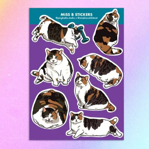 Miss Biscuits Fat Cat Sticker Sheet