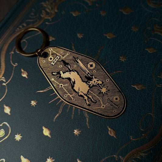 Illustrated Brass Keychain
