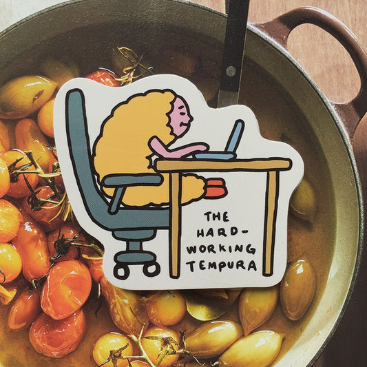 The Hardworking Tempura Vinyl Sticker