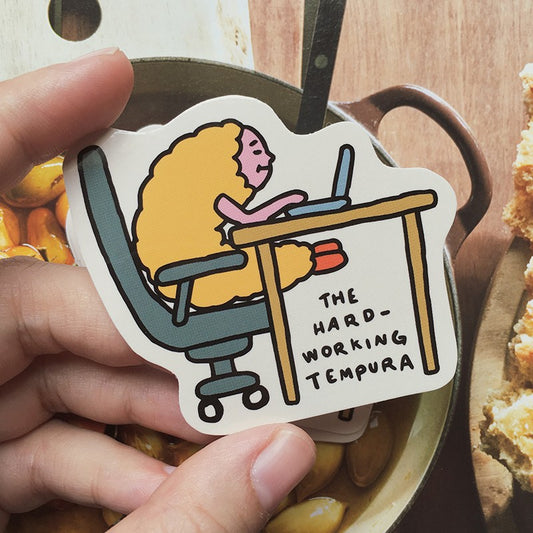 The Hardworking Tempura Vinyl Sticker