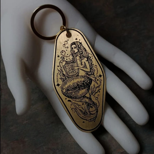 Illustrated Brass Keychain