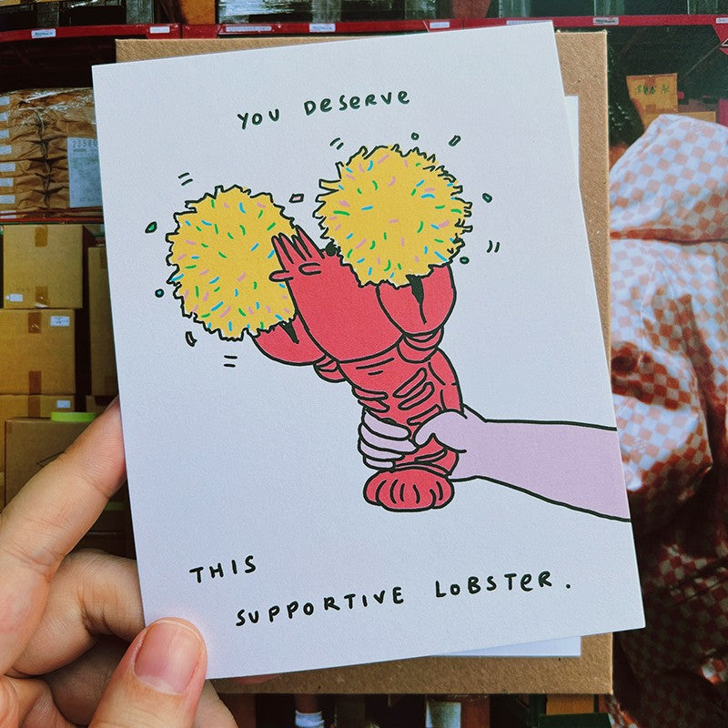 Supportive Lobster Greeting Card