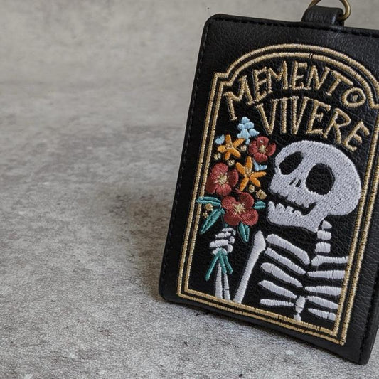 Memento Vivere Embroidered Folded Wallet