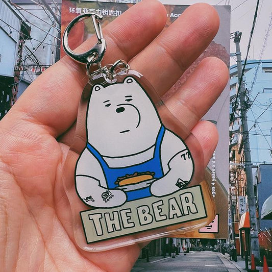 The Bear Epoxy Acrylic Keychain