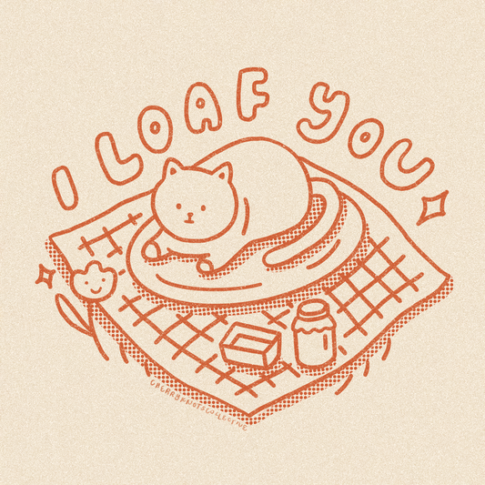 cat loaf print