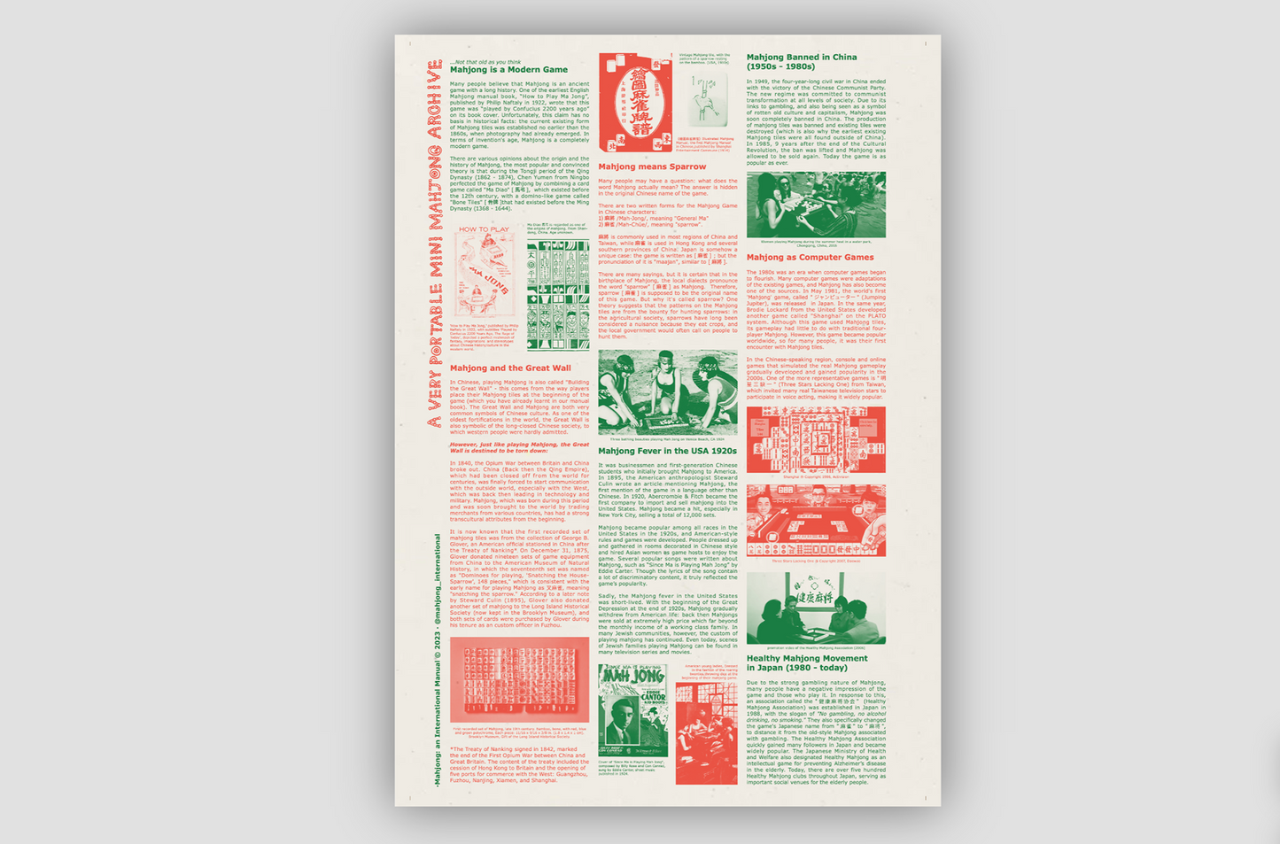 Mahjong: an International Manual