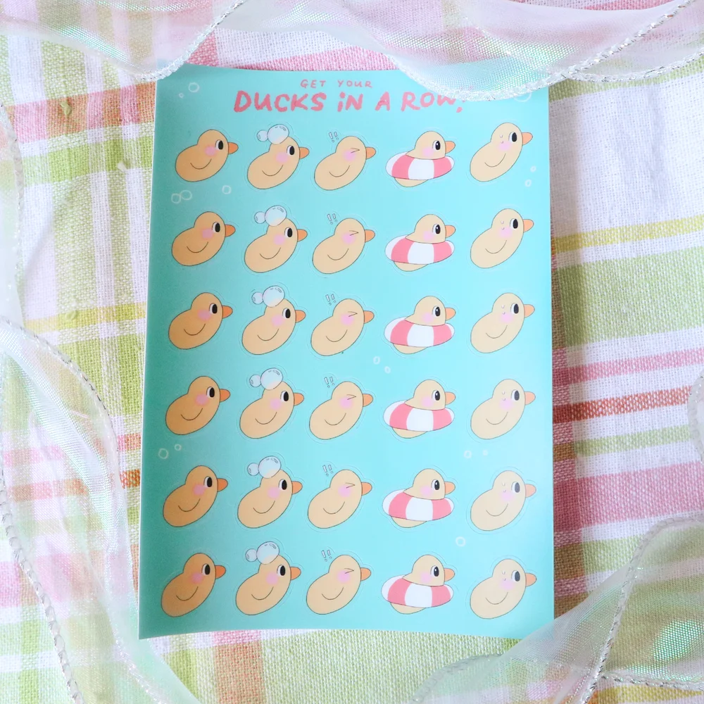 Ducks In A Row Sticker Sheet – Wormhole
