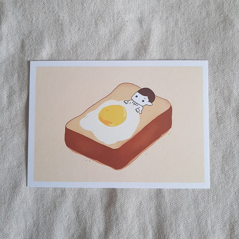 Egg Toast Blanket Postcard
