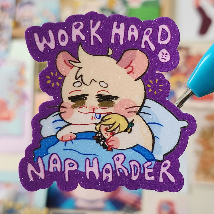 Work Hard Nap Harder Sticker