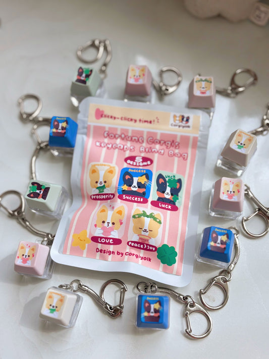 Fortune Corgis Keycaps Blind Bag