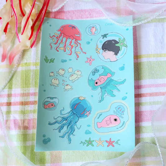 Jellyfish Friends Sticker Sheet